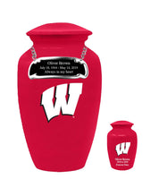 Fan Series - University of Wisconsin Badgers Red Memorial Cremation Urn - IUWIS101