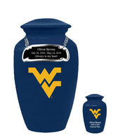 Fan Series - West Virginia University Mountaineers Blue Memorial Cremation Urn - IUWVG100