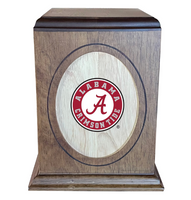 Fan Series - University of Alabama Crimson Tide Seal Memorial Wooden Cremation Urn - WDALB100