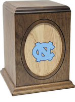University of North Carolina Tar Heels Wooden Memorial Cremation Urn - WDUNC100