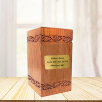 Large Solid Rosewood Soulful Tree Tower Cremation Urn - IUWD105-TREE