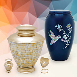 -Mother of Pearl Urns