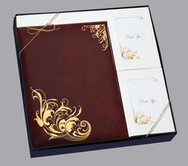 Majestic - Stationery Box Set, Burgundy - ST8523-BX
