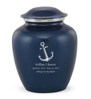 Custom Engraved Ultramarine Elite Grace Cremation Urn - IUGR400