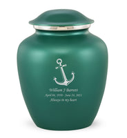 Custom Engraved Green Elite Grace Cremation Urn - IUGR600