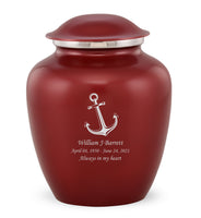 Custom Engraved Crimson Elite Grace Cremation Urn - IUGR300