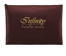 Vinyl Zippered Portfolios - Burgundy - IUZPPORT100-Burgundy