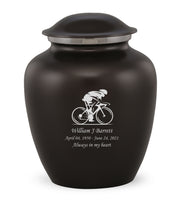 Custom Engraved Charcoal Elite Grace Cremation Urn - IUGR100