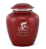Custom Engraved Crimson Elite Grace Cremation Urn - IUGR300