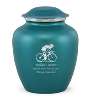 Custom Engraved Teal Elite Grace Cremation Urn - IUGR200