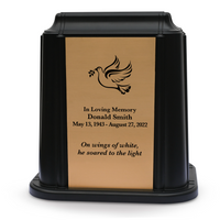 Crown Niche Urn - Dove (Black or White Color Available)