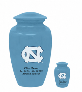 Fan Series - University of North Carolina Tar Heels Blue Memorial Cremation Urn - IUUNC101