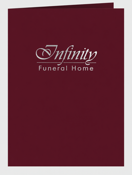 Presentation Folder - Burgundy with Silver Foil- IUPRFOL100-Silver Foil