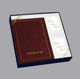 Celebration of Life Stationery Box Set, Burgundy - ST8555-BX