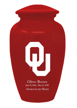Fan Series - University of Oklahoma Sooners Red Memorial Cremation Urn - IUUOK100