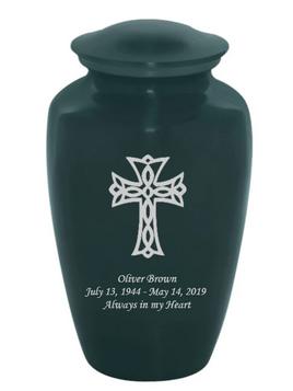 Custom Engraved Celtic Cross Cremation Urn - IUCE600