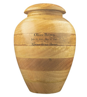 Artistic Infinity Light Round Wooden Urn - IUWDART105