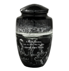 Classico Black & White Cultured Marble Urn - IUCM610