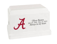 University of Alabama Crimson Tide White Cultured Marble Urn - CMALB102