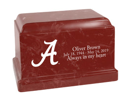 University of Alabama Crimson Tide Red Cultured Marble Urn - CMALB103