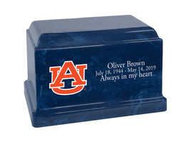 Auburn University Tigers Blue Cultured Marble Urn - CMAUB100