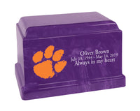 Clemson University Tigers Purple Cultured Marble Urn - CMCLM100