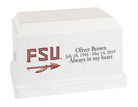 Florida State University Seminoles White Cultured Marble Urn - CMFLST100