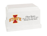 Iowa State University Cyclones White Cultured Marble Urn - CMIOST101