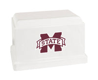 Mississippi State University Bulldogs White Cultured Marble Urn - CMMIST100