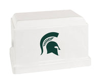 Michigan State University Spartans White Cultured Marble Urn - CMMST100