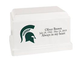 Michigan State University Spartans White Cultured Marble Urn - CMMST100