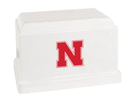 University of Nebraska Cornhuskers White Cultured Marble Urn - CMNBR100
