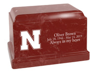 University of Nebraska Cornhuskers Red Cultured Marble Urn - CMNBR101