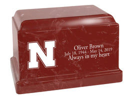 University of Nebraska Cornhuskers Red Cultured Marble Urn - CMNBR101