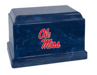 University of Mississippi Ole Miss Rebels Blue Cultured Marble Urn - CMOLM100