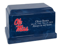 University of Mississippi Ole Miss Rebels Blue Cultured Marble Urn - CMOLM100