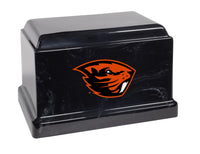 Oregon State University Beavers Black Cultured Marble Urn - CMORST100