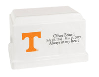 University of Tennessee Volunteers White Cultured Marble Urn - CMTNV100