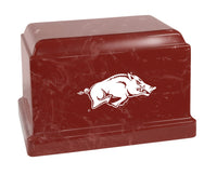 University of Arkansas Razorbacks Red Cultured Marble Urn - CMUARK100
