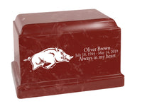 University of Arkansas Razorbacks Red Cultured Marble Urn - CMUARK100