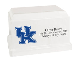 University of Kentucky Wildcats White Cultured Marble Urn - CMUKY100