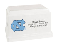 University of North Carolina Tar Heels White Cultured Marble Urn - CMUNC100