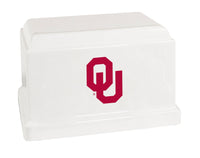 University of Oklahoma Sooners White Cultured Marble Urn - CMUOK101