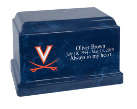 University of Virginia Cavaliers Blue Cultured Marble Urn - CMVRG100