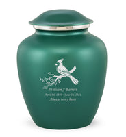 Custom Engraved Green Elite Grace Cremation Urn - IUGR600