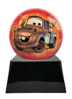 Memorial Fan Urn Base with add on Lightning McQueen/ Tow Mater Sphere - Infant/Child-Sized Small Urn