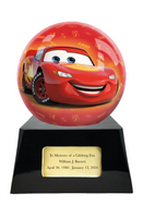 Memorial Fan Urn Base with add on Cars Sphere