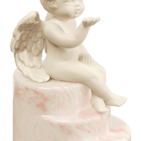 Pink Cultured Marble Cherub Infant Urn -IUCHERUB-Pink