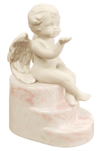 Pink Cultured Marble Cherub Infant Urn -IUCHERUB-Pink