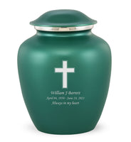 Custom Engraved Green Elite Grace Cremation Urn - IUGR600